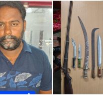 கரூர் வாகன சோதனையில் ஆயுதங்களுடன் பிடிப்பட்ட இரு வேறு கட்சி நிர்வாகிகள் இருவர் கைது