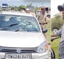 ஈரோடு அருகே கார் விபத்தை ஏற்படுத்தி சேலத்தை சேர்ந்த ரவுடி படுகொலை: 3 பேரை துப்பாக்கியால் சுட்டுப் பிடித்த போலீஸார்